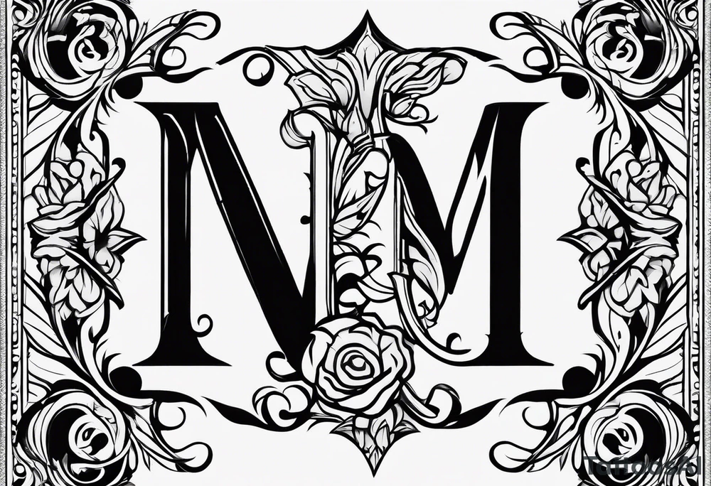 Letters E, M, B tattoo idea
