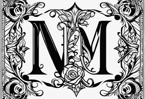 Letters E, M, B tattoo idea