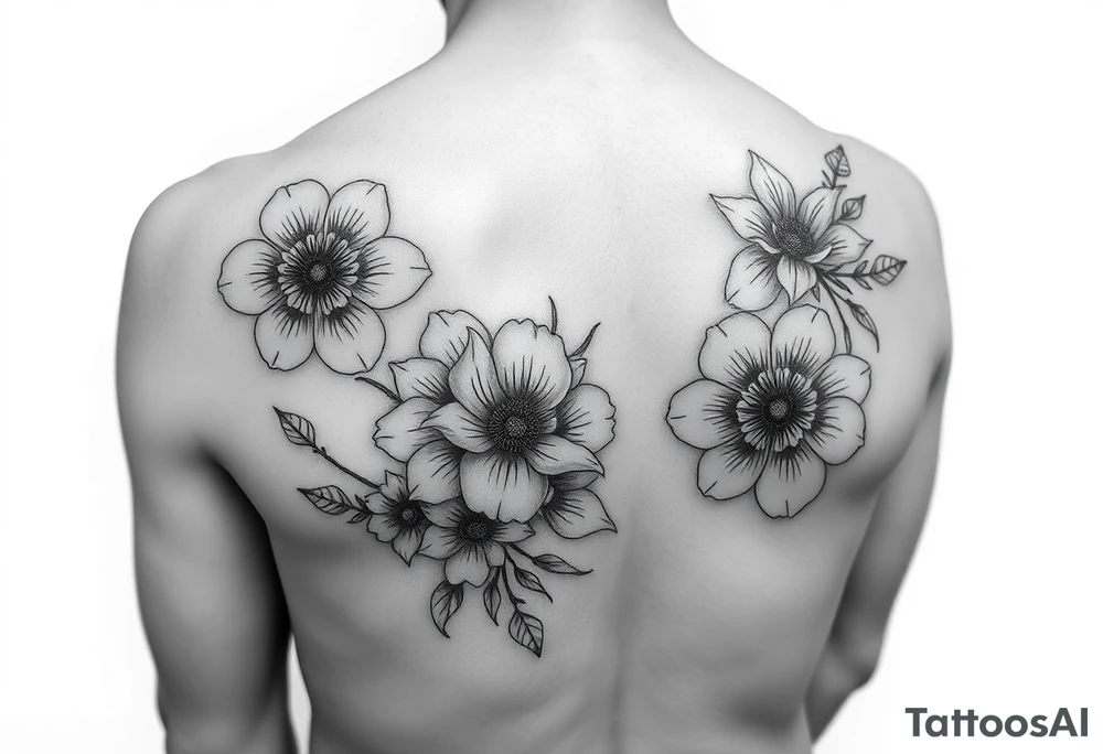 1, 2, and 4 
with flowers
for thigh for women tattoo idea