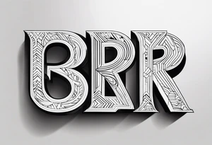GR letters tattoo idea