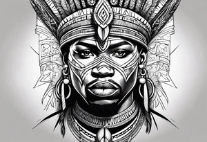 african, tribal, warrior tattoo idea