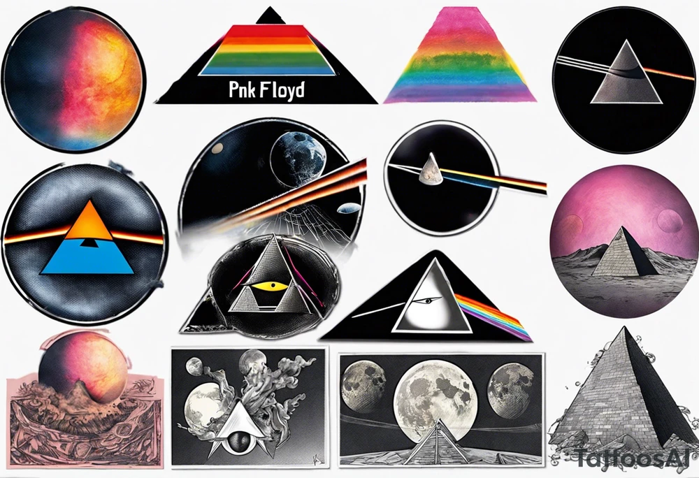 Pink Floyd album cover dark side of the moon tattoo idea