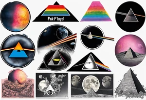 Pink Floyd album cover dark side of the moon tattoo idea
