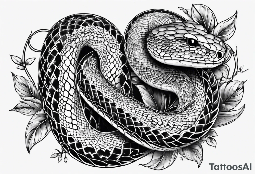Two snakes on wrist tattoo idea