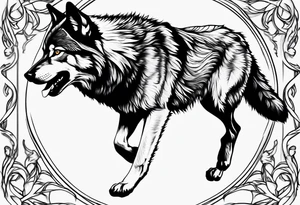 Alpha wolf tattoo idea