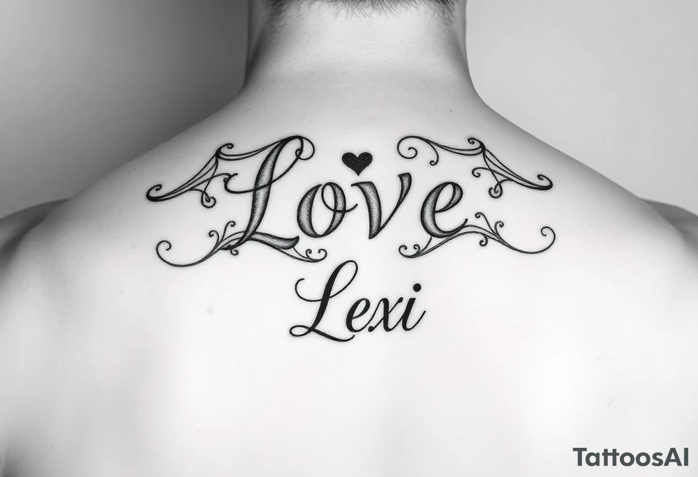 Something dealing love with the name Lexi under it tattoo idea