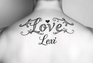 Something dealing love with the name Lexi under it tattoo idea
