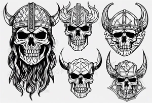 i want a tattoo of a big viking skeleton head tattoo idea