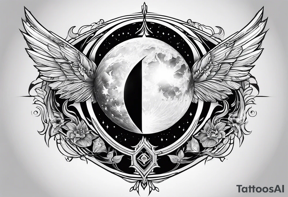 sacred moon tattoo idea