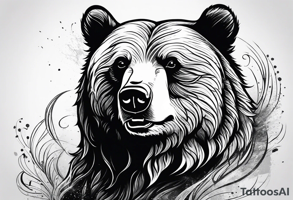 happy bear tattoo idea