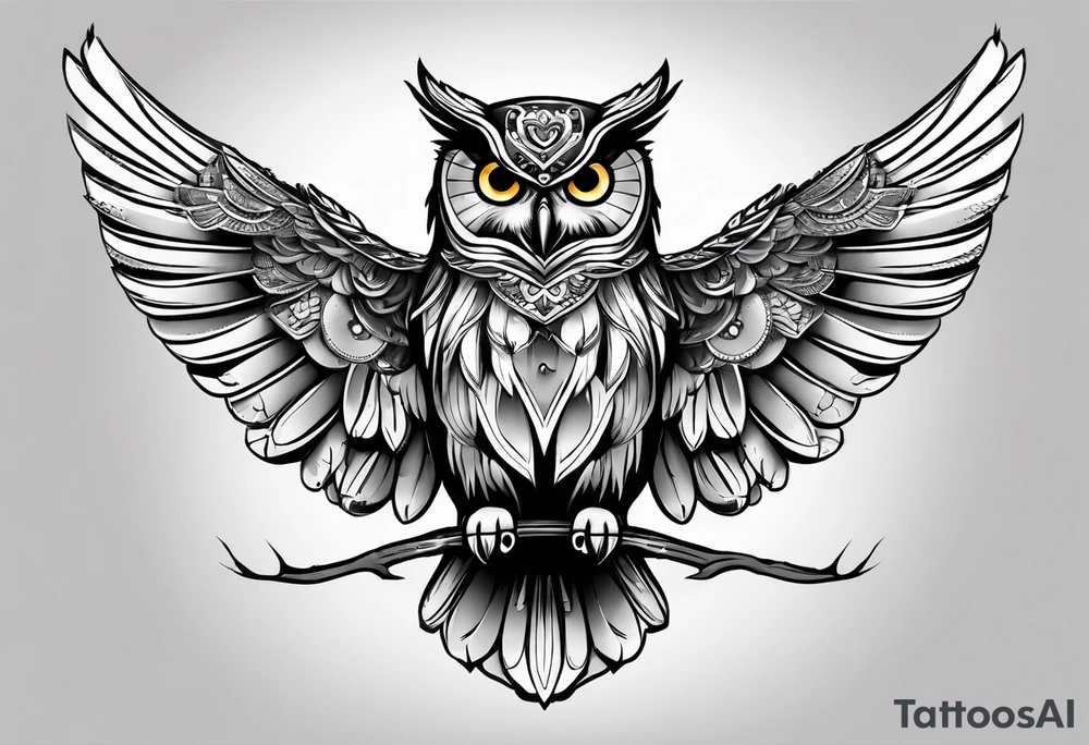 king owl tattoo idea