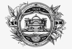 Minimalistic travel tattoo idea