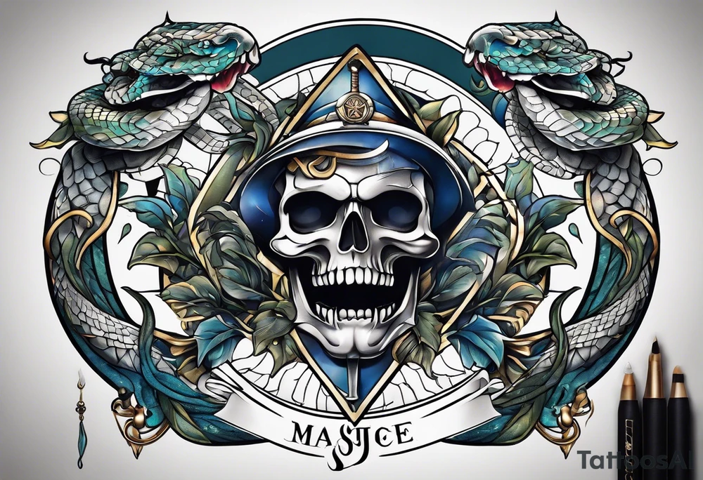 snake and dagger tattoo idea