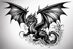 Dragon wings of various elements tattoo idea