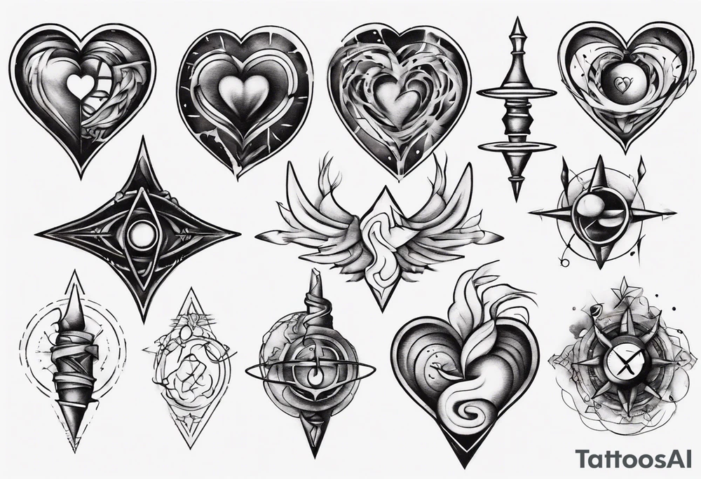 Balance heart and mind tattoo idea