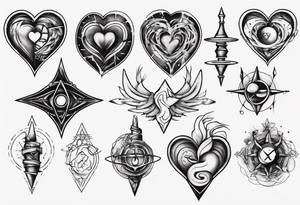 Balance heart and mind tattoo idea