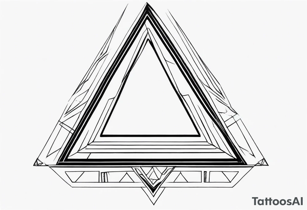 arara with small details, triangle and square forms tattoo idea