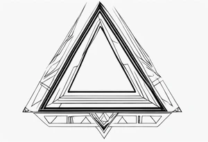 arara with small details, triangle and square forms tattoo idea