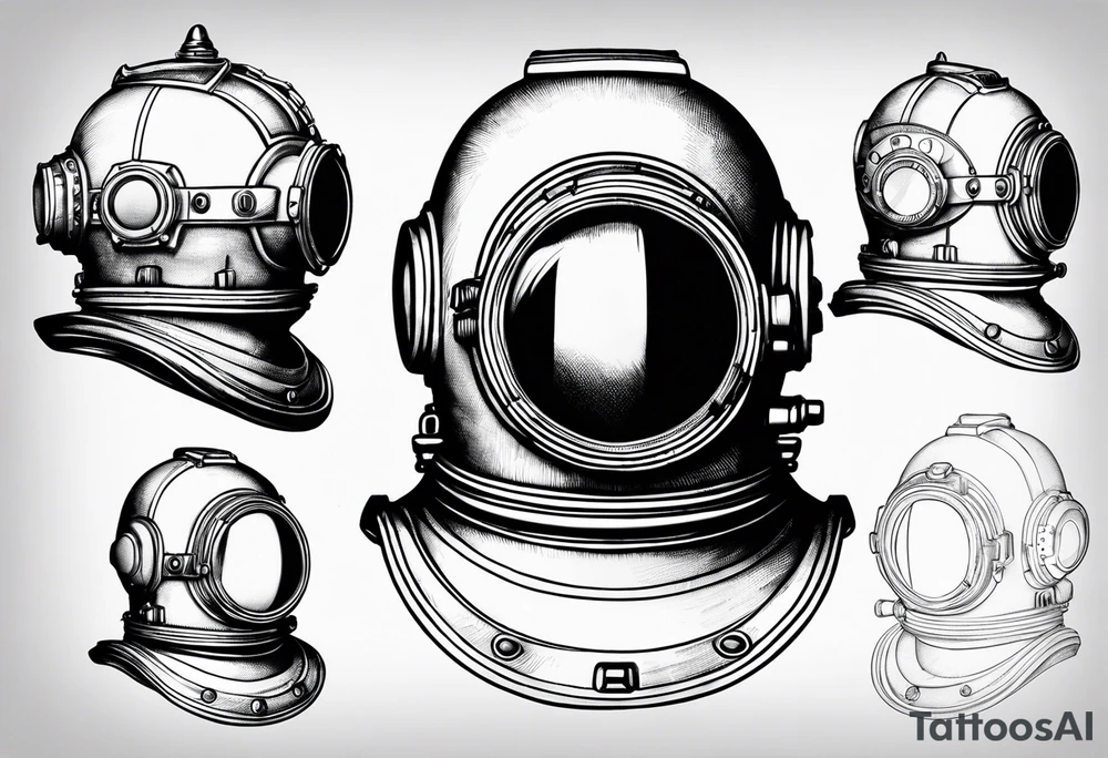 mark v diving helmet tattoo idea