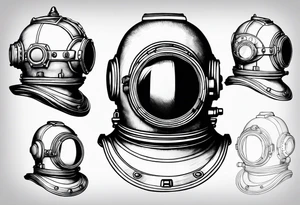 mark v diving helmet tattoo idea