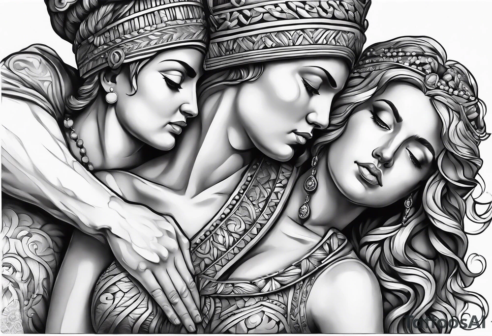 Griechischen Statue mann und frau tattoo idea