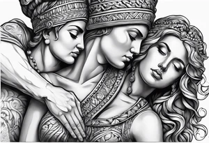 Griechischen Statue mann und frau tattoo idea