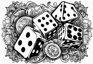 Gambling dice tattoo idea