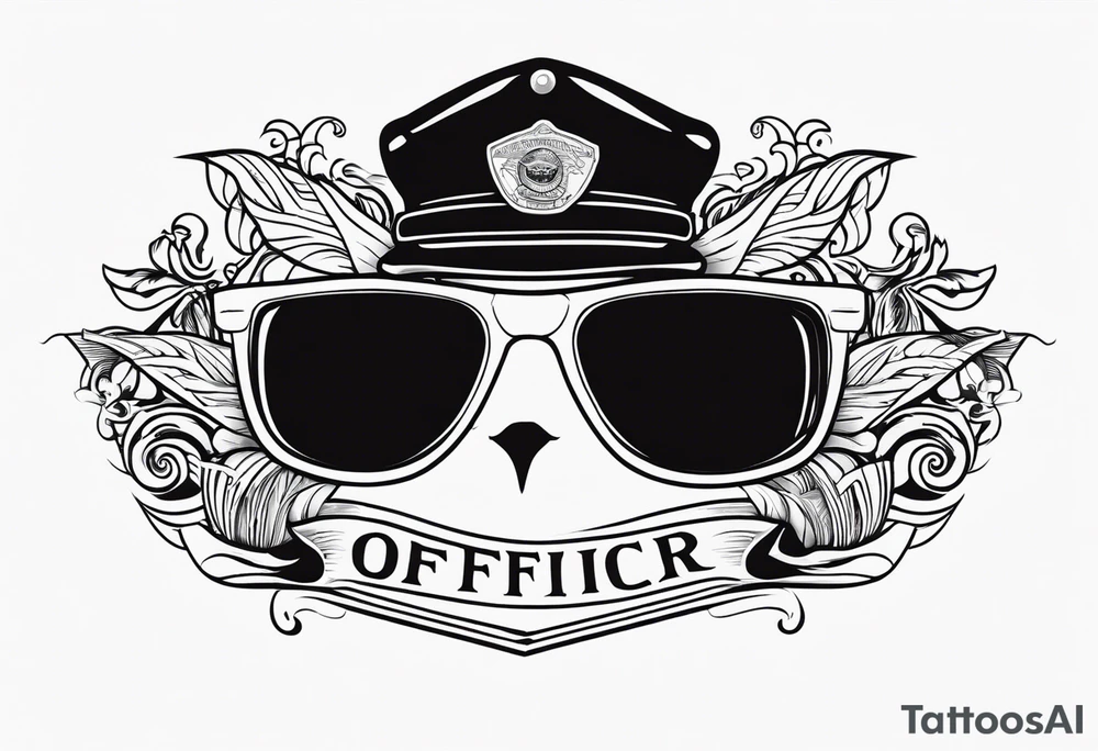 Officer Sunglasses tattoo idea