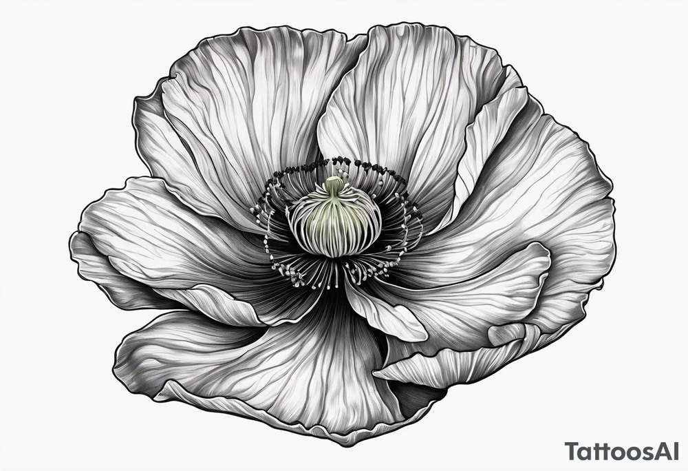 Poppy flower tattoo idea