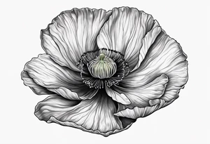 Poppy flower tattoo idea