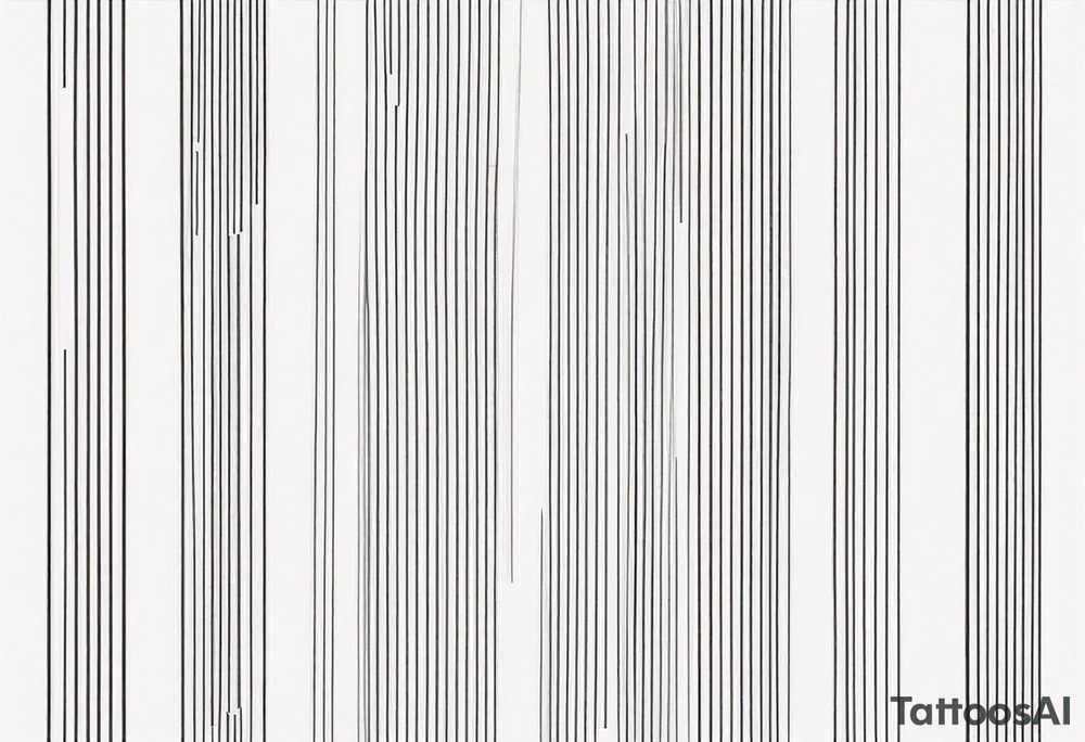 vertical lines tattoo idea