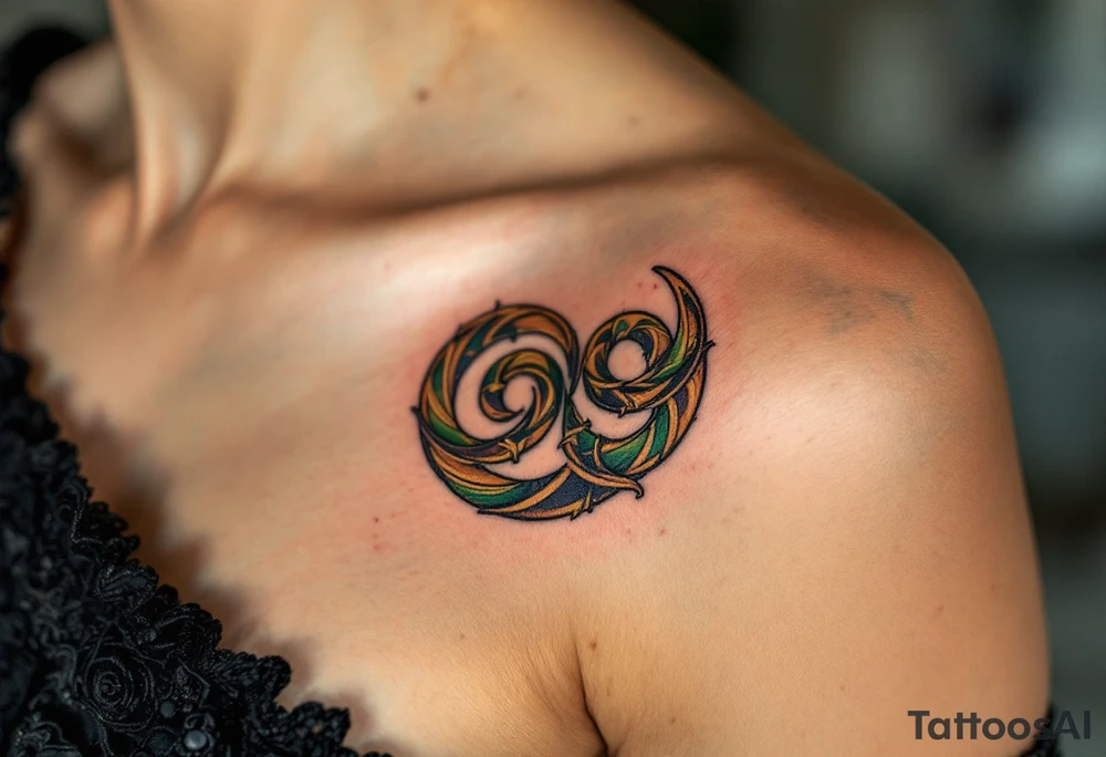 A triple spiral (triskele) in earthy browns and mossy greens, rooted in Celtic tradition. tattoo idea