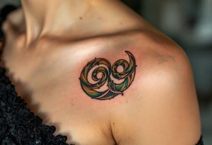 A triple spiral (triskele) in earthy browns and mossy greens, rooted in Celtic tradition. tattoo idea