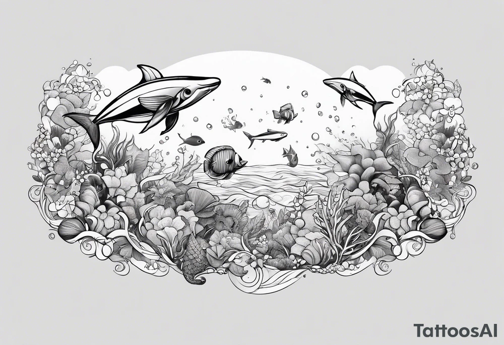 small sealife tattoo tattoo idea