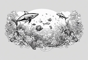 small sealife tattoo tattoo idea