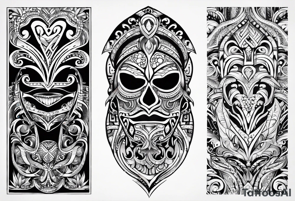 Te Moko style with Croatian and Northern Irish designs tattoo idea
