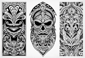 Te Moko style with Croatian and Northern Irish designs tattoo idea