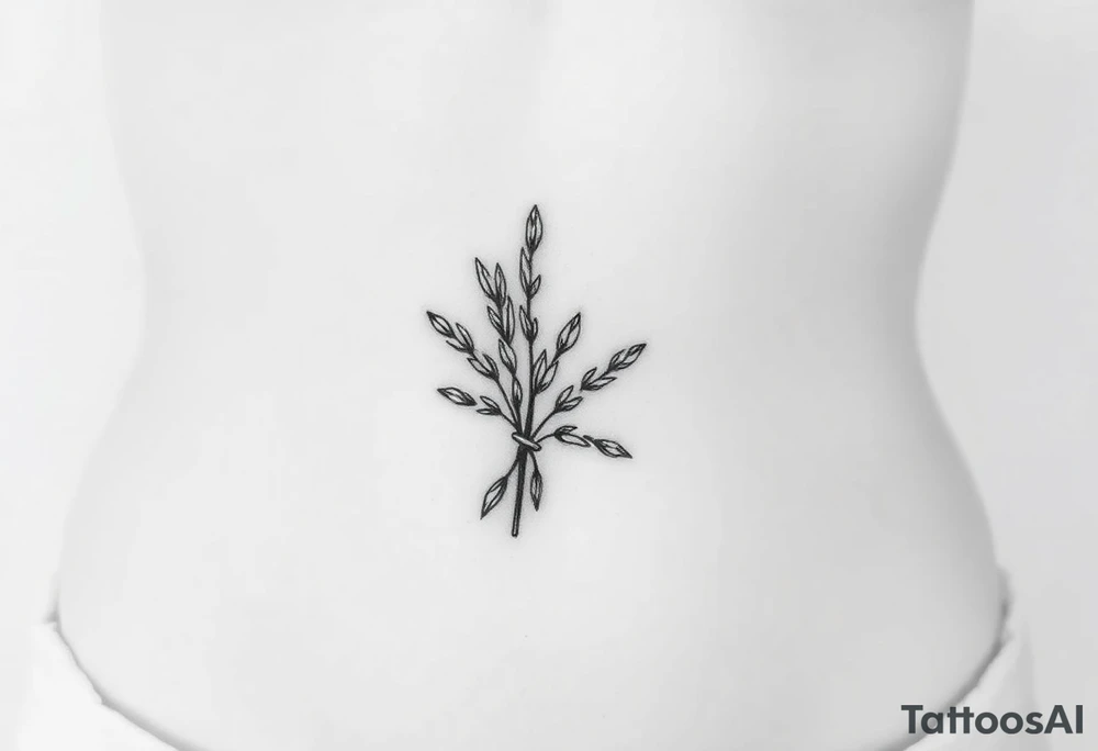 sage bundle tattoo idea