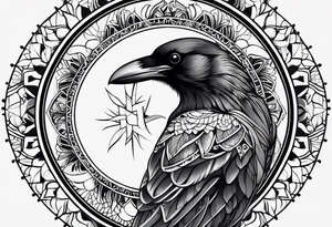 Crow mandala tattoo idea