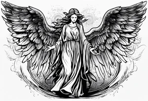 Weeping angels from Dr. Who, male upper arm tattoo tattoo idea