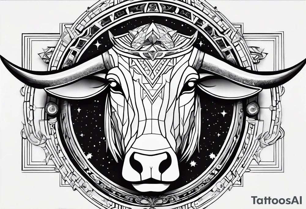 I want a Taurus head with the planets positions on May 20th, 1989 tattoo idea