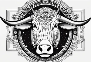 I want a Taurus head with the planets positions on May 20th, 1989 tattoo idea