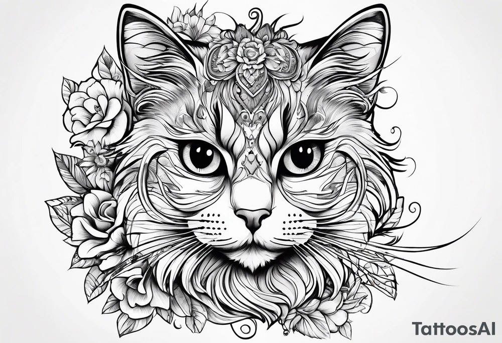 Silly cat tattoo idea