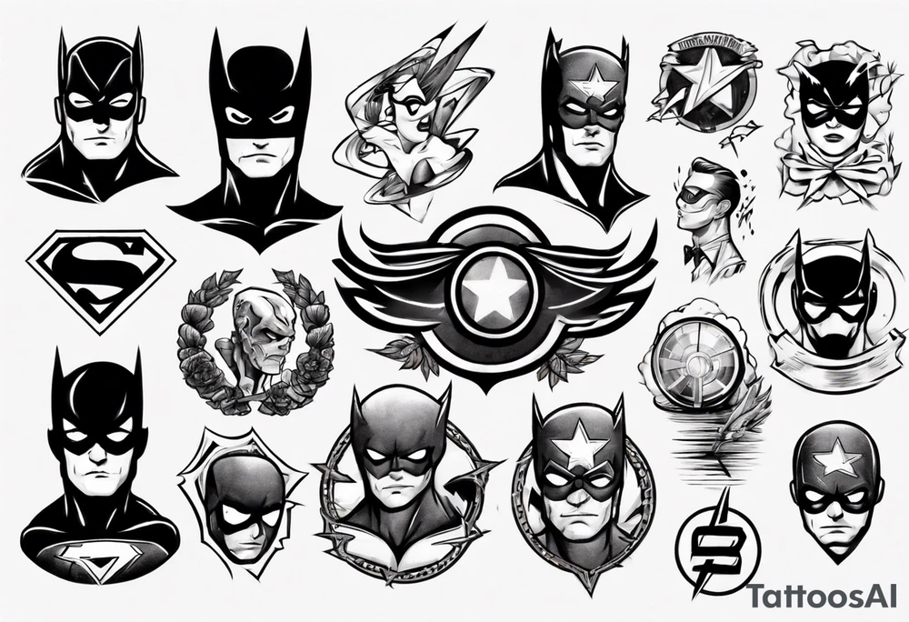 Young superhero tattoo idea