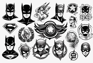 Young superhero tattoo idea