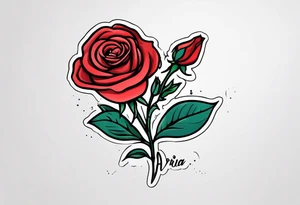 The name aria with a rose tattoo idea