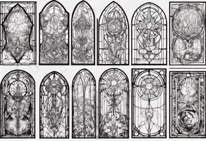 Stained glass window tattoo idea