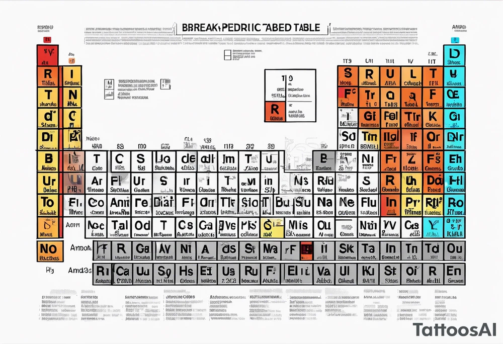 breakign bad periodic table 

using ir i amd s tattoo idea