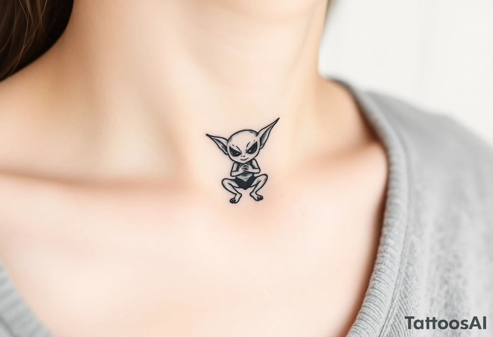 Misfit tiny goblin tattoo idea