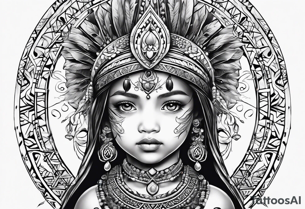 Represents strength of a child tattoo idea